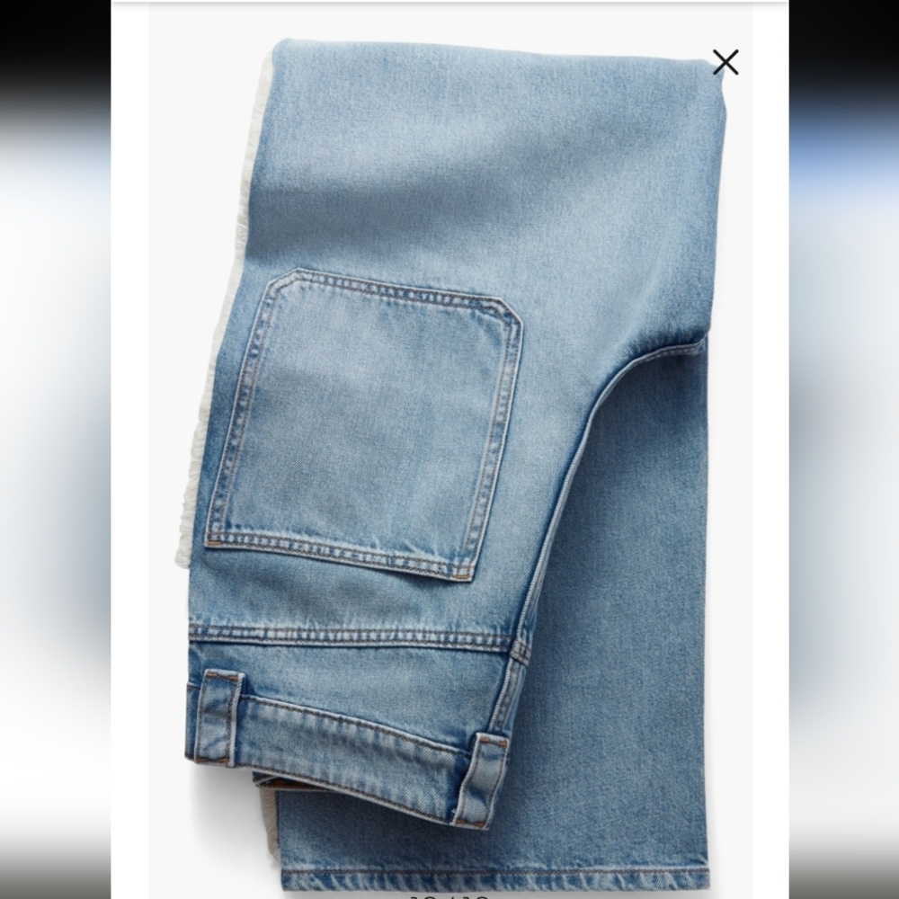 & Other Stories Fringe Wide Leg Jeans Size 4 - Picture 11 of 16